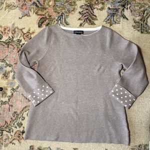 Womens Cynthia Rowley grey knit 3/4 sleeve sweater, Feels like Cashmere! NWT MED